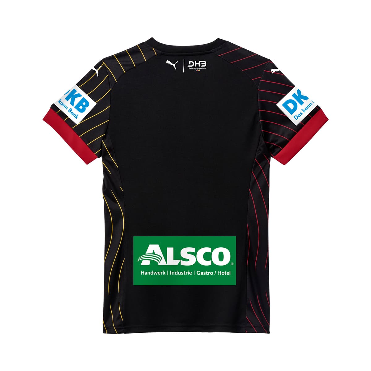 PUMA Duitsland Handbal 2025 uitshirt voor Dames, Zwart/Rood, Maat XL thumbnail 2