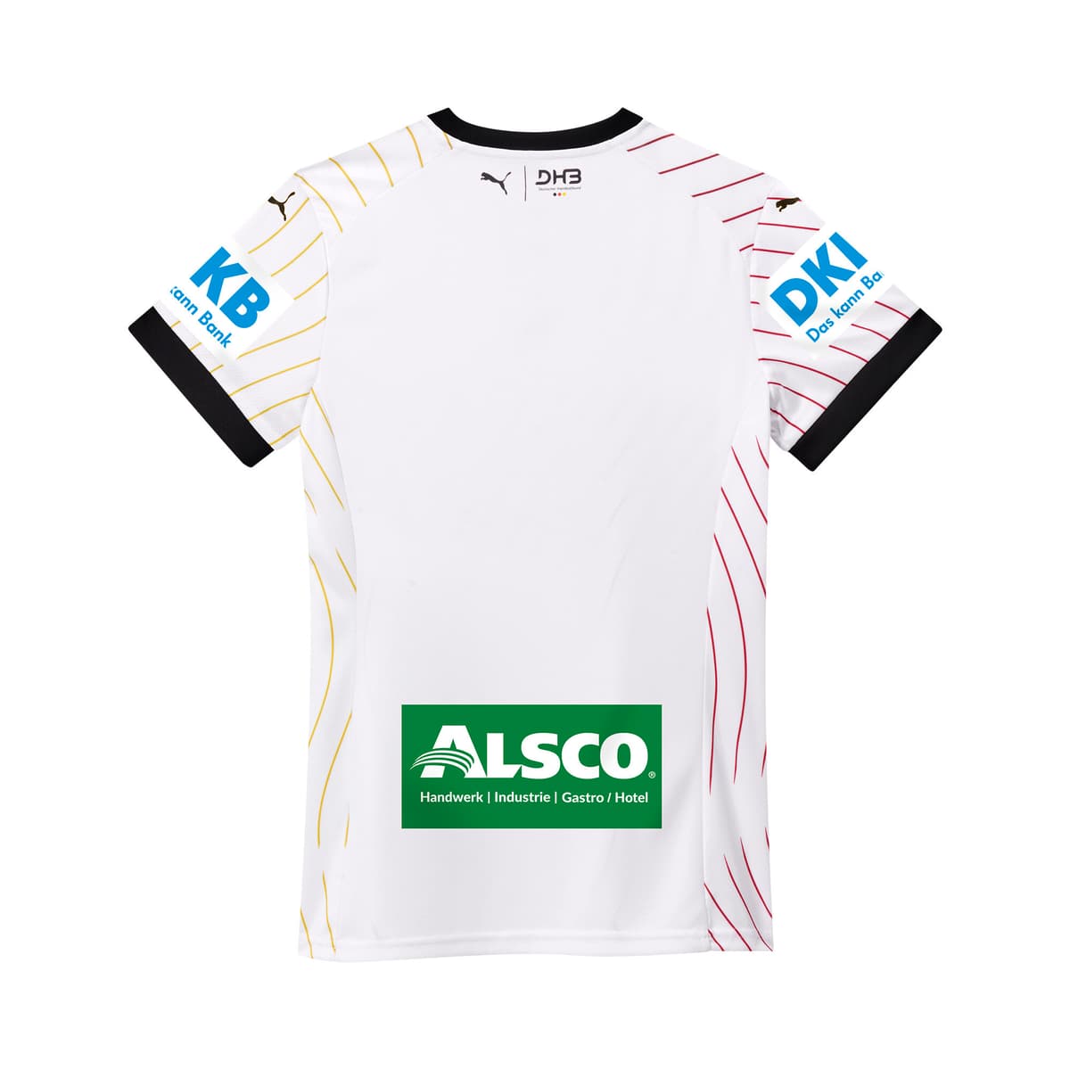 PUMA Duitsland Handbal 2025 thuisshirt voor Dames, Zwart/Wit, Maat 3XL thumbnail 2