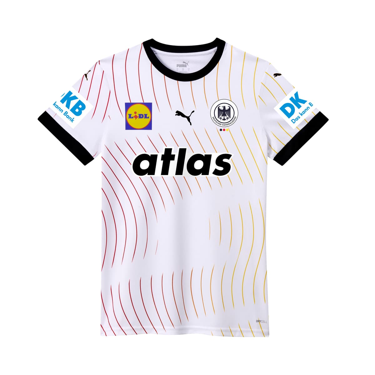 PUMA Duitsland Handbal 2025 thuisshirt voor Dames, Zwart/Wit, Maat 3XL