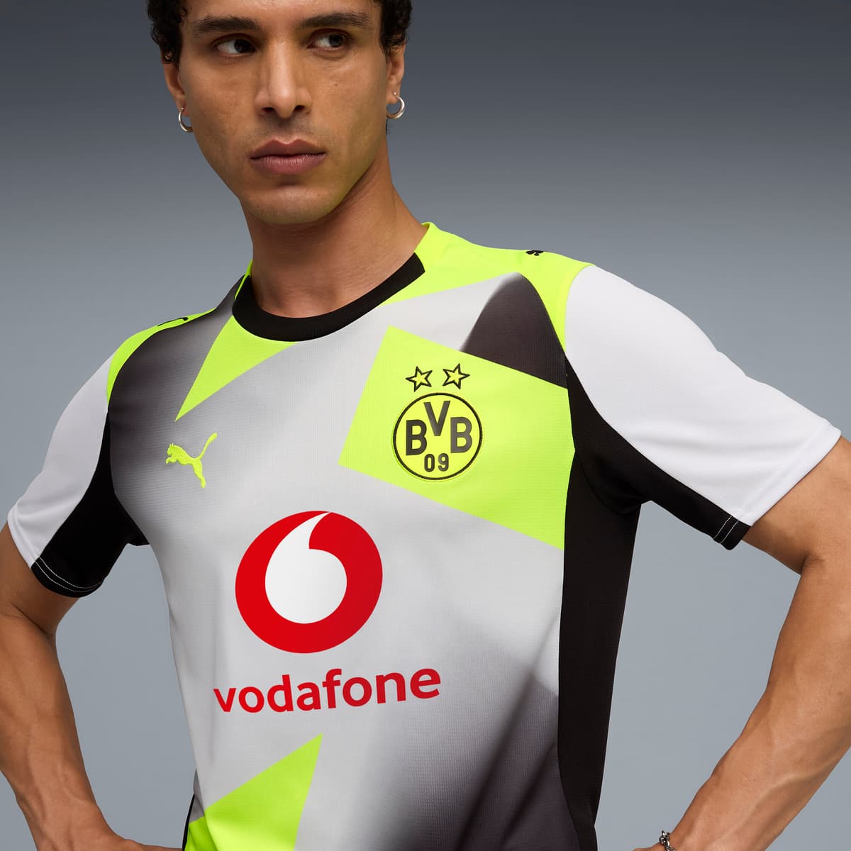 PUMA Borussia Dortmund 25/26 uitshirt voor Heren, Geel/Zilver, Maat M thumbnail 6