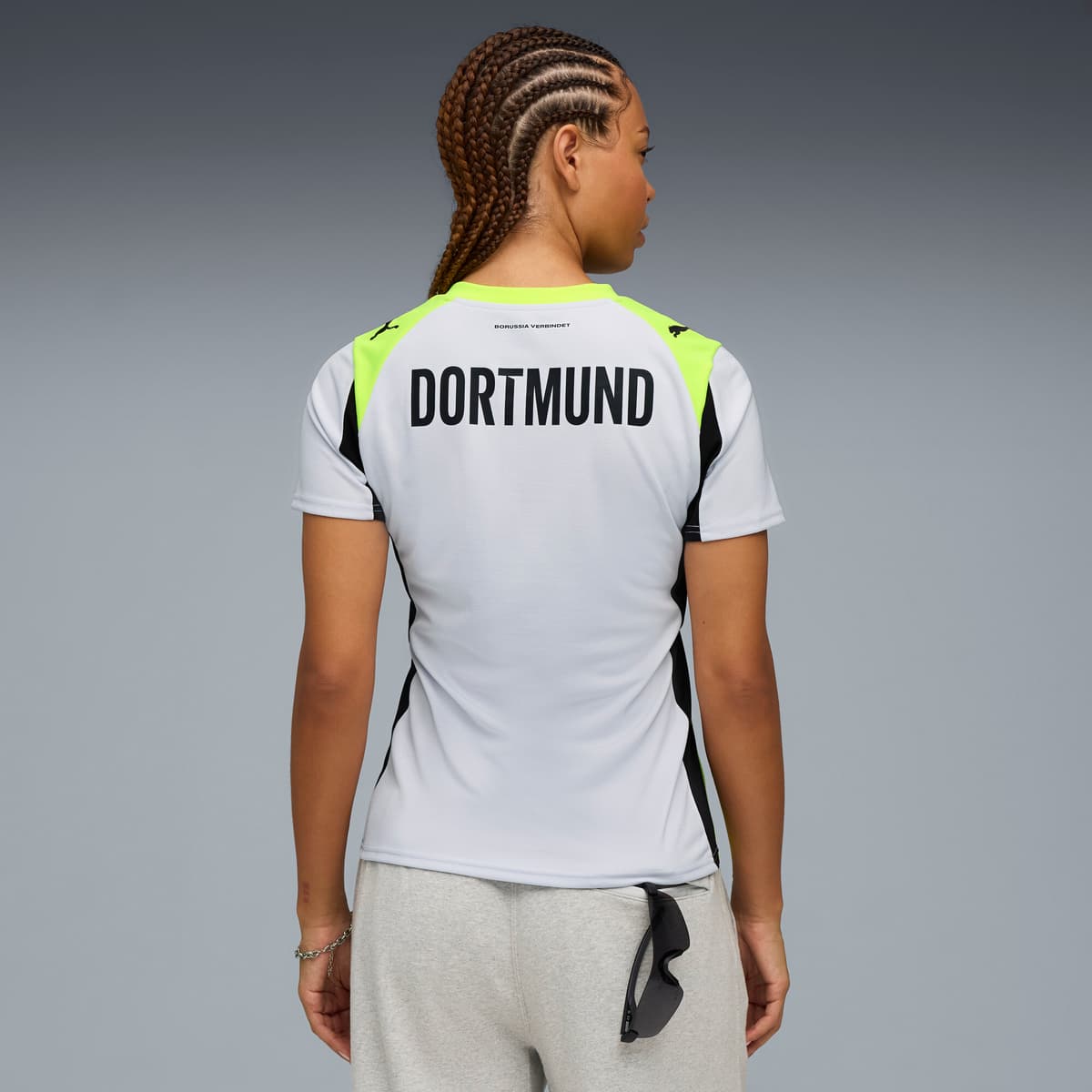 PUMA Borussia Dortmund 25/26 uitshirt voor Dames, Geel/Zilver, Maat M thumbnail 3
