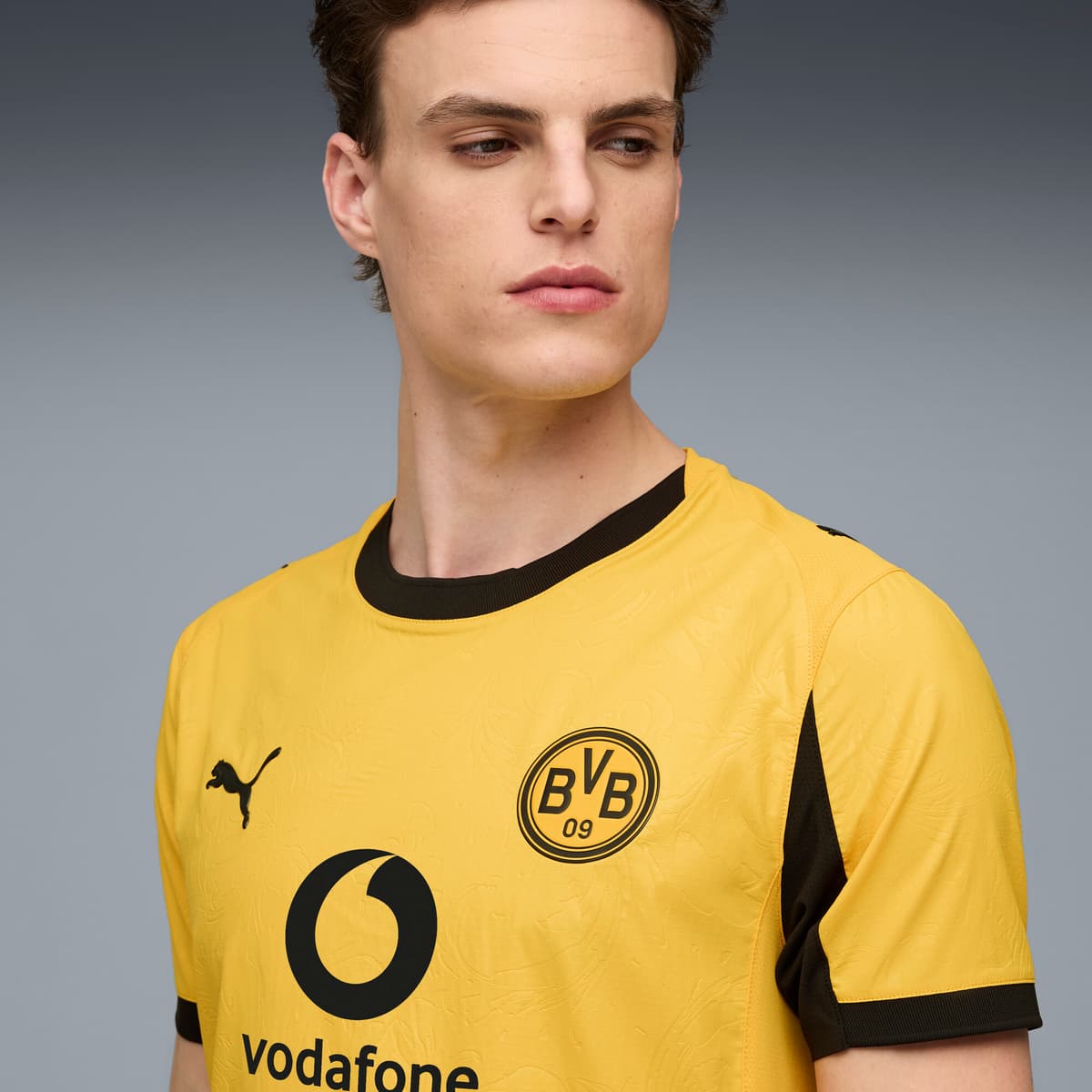 PUMA Borussia Dortmund 25/26 Authentic Cup voetbalshirt voor Heren, Zwart/Geel, Maat XXL thumbnail 6