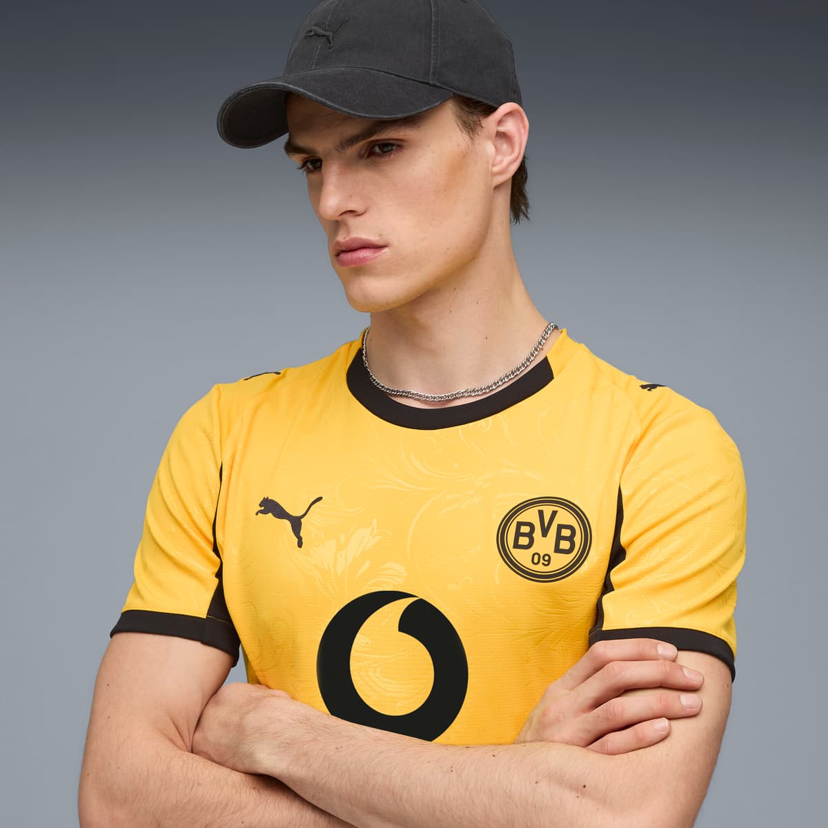 PUMA Borussia Dortmund 25/26 Cup voetbalshirt voor Heren, Zwart/Geel, Maat XS thumbnail 6