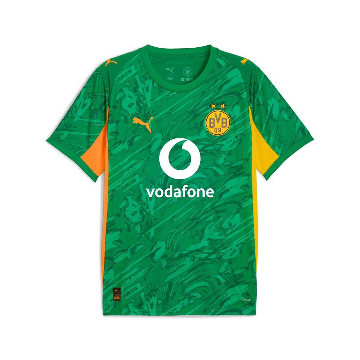 PUMA Borussia Dortmund 25/26 keepersshirt met korte mouwen voor Heren, Groen/Oranje, Maat M