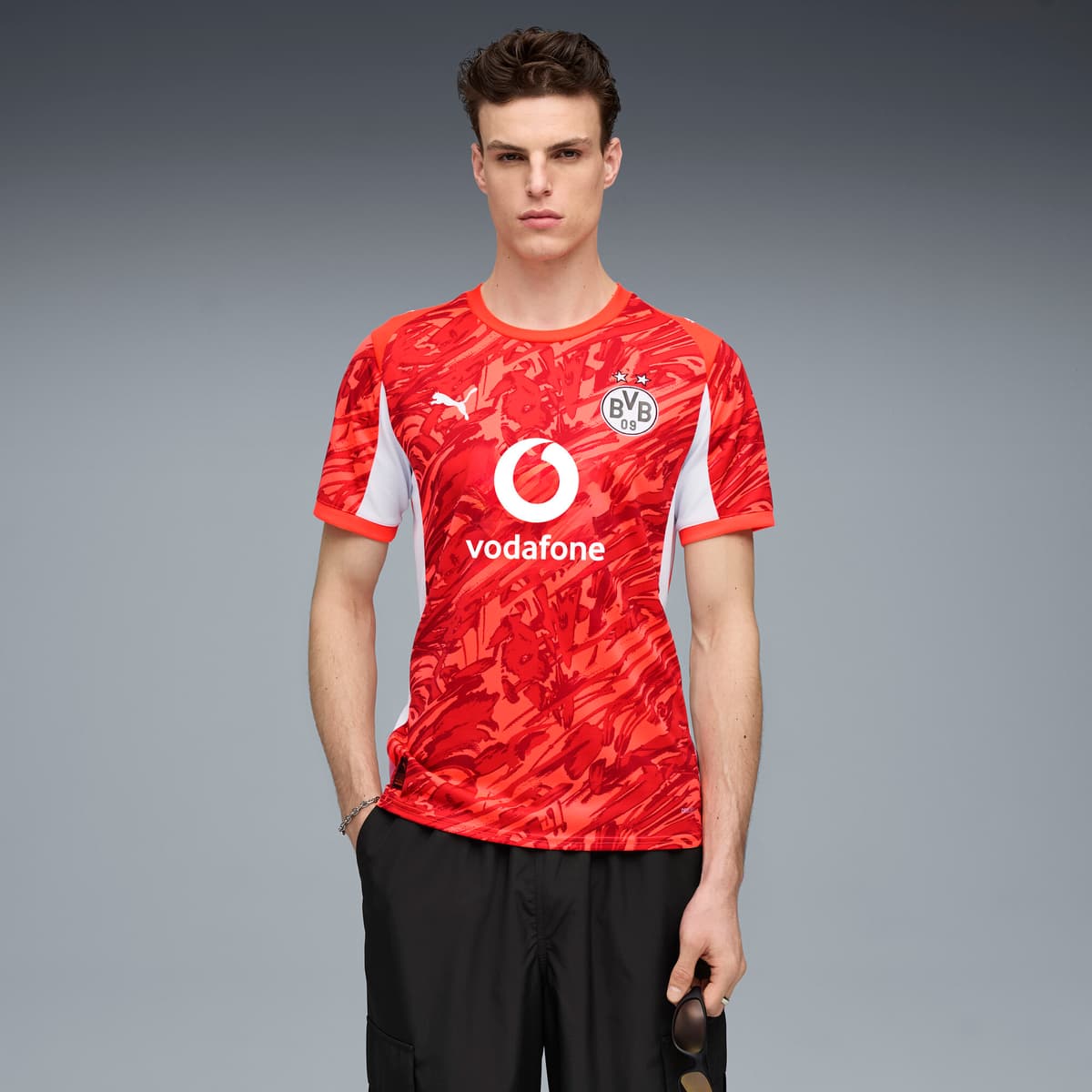 PUMA Borussia Dortmund 25/26 keepersshirt met korte mouwen voor Heren, Rood/Zilver, Maat S thumbnail 6