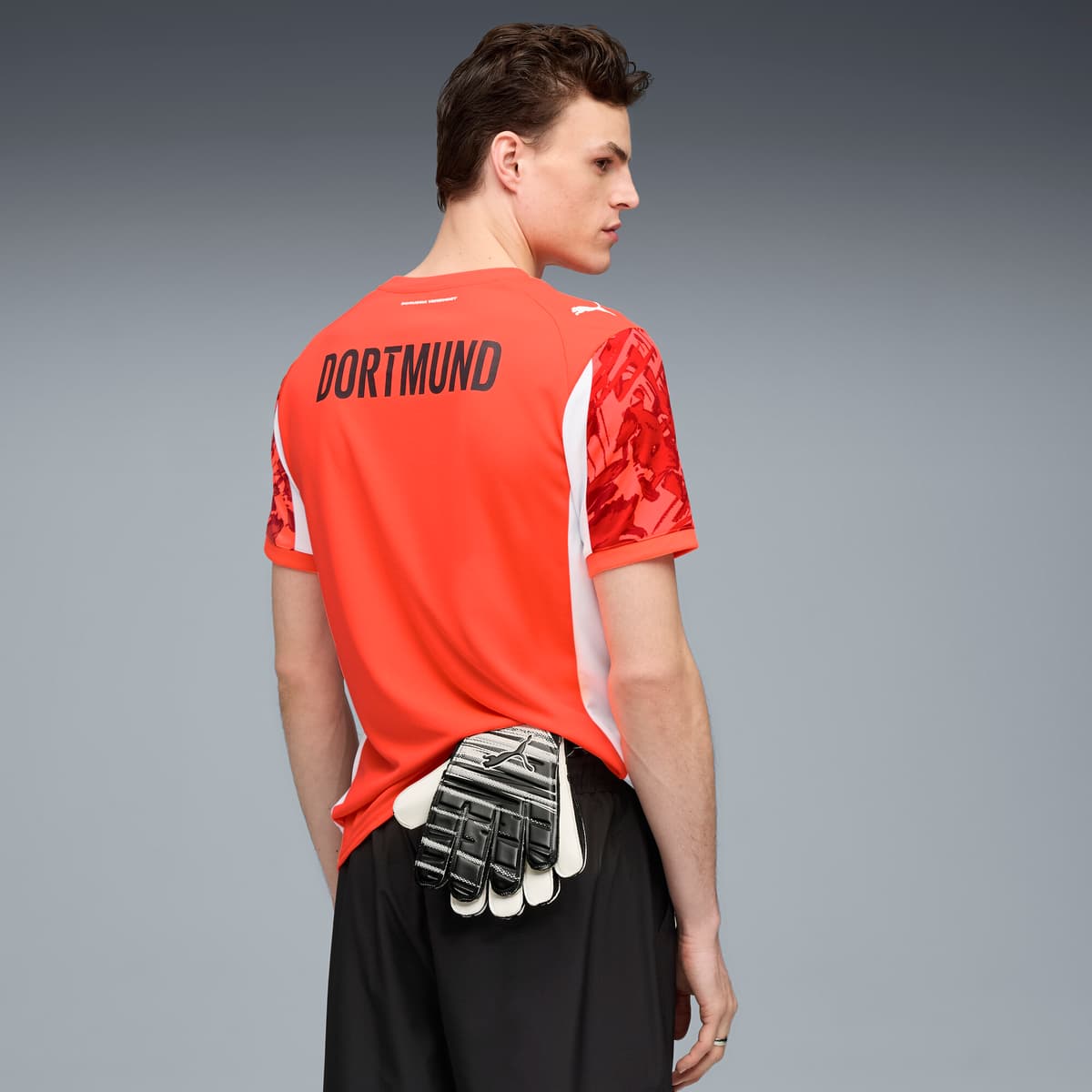 PUMA Borussia Dortmund 25/26 keepersshirt met korte mouwen voor Heren, Rood/Zilver, Maat S thumbnail 3