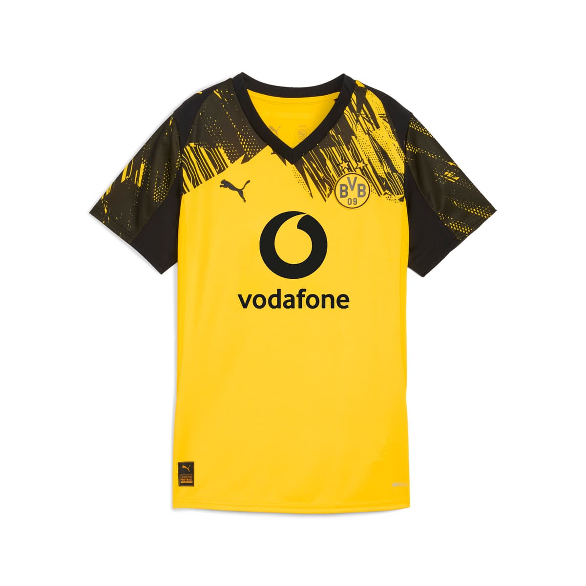 PUMA Borussia Dortmund 25/26 thuisshirt voor Dames, Zwart/Geel, Maat XS