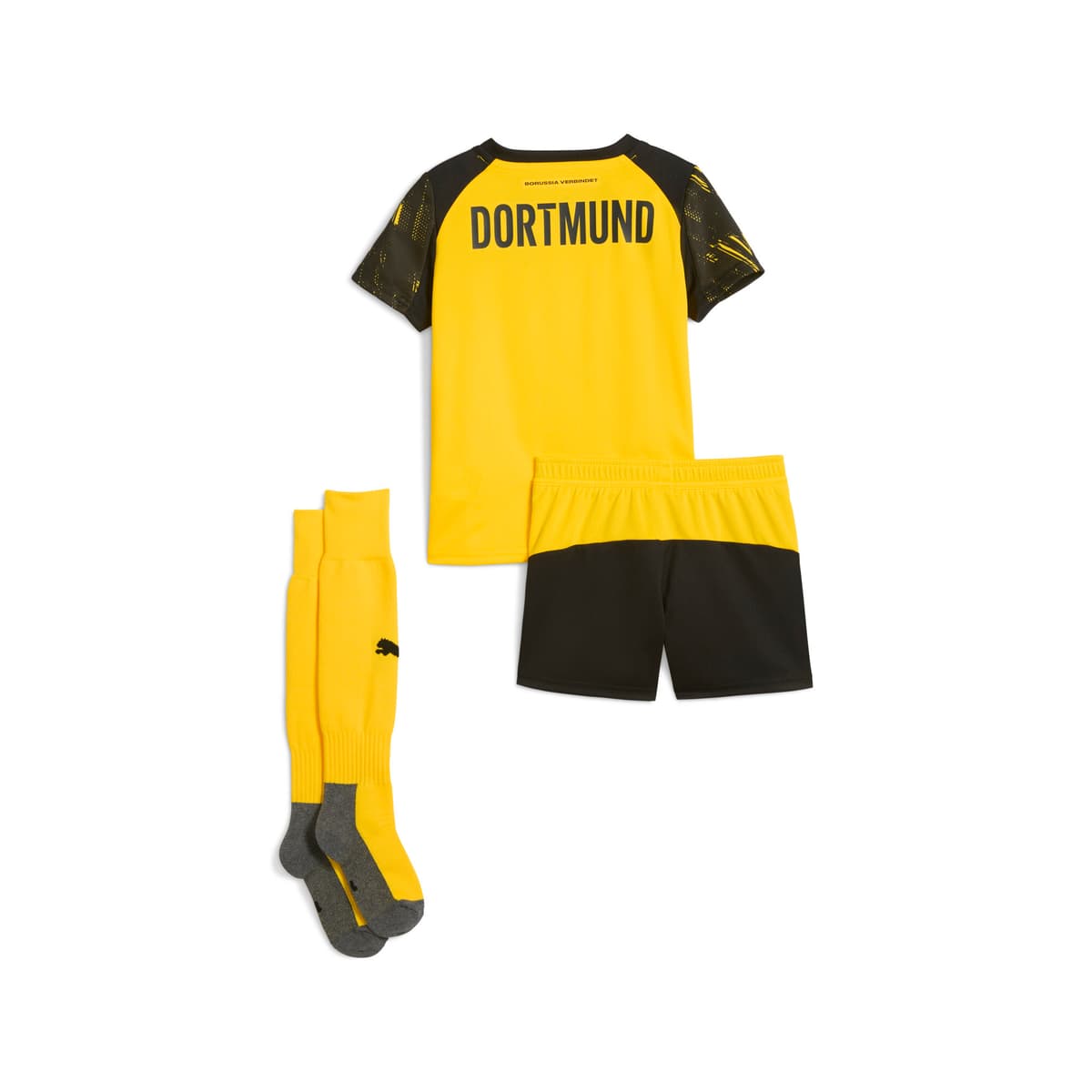 PUMA Borussia Dortmund 25/26 minitenue, Zwart/Geel, Maat 2-3Y thumbnail 2
