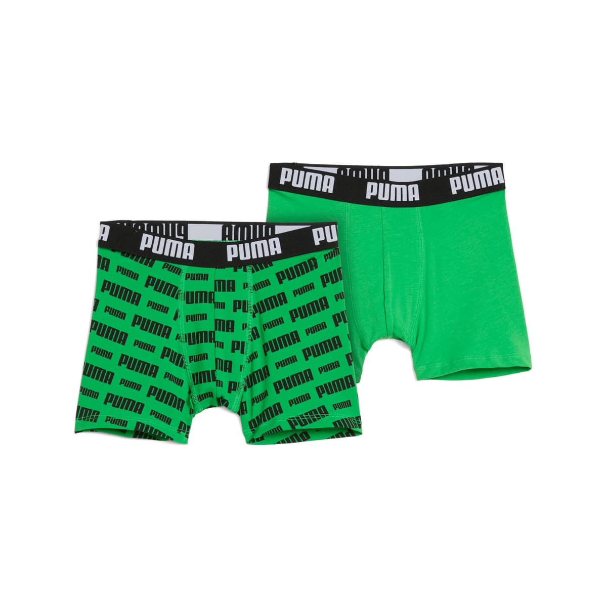 PUMA Everyday logoboxers, Groen/Zwart, Maat 10