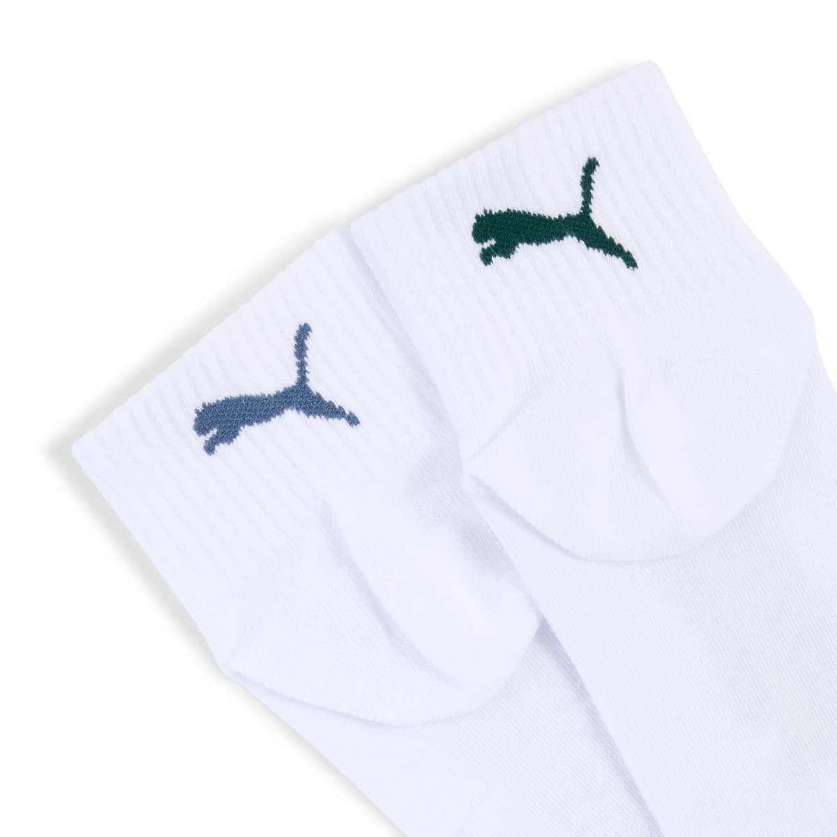 PUMA Uniseks quartersokken (set van 3), Wit, Maat 43-46 thumbnail 2