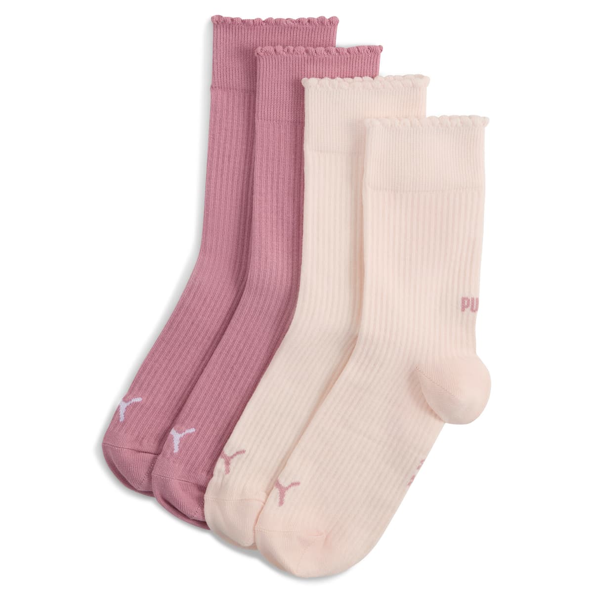 PUMA Klassieke damessokken (set van 2 paar), Roze, Maat 35/38