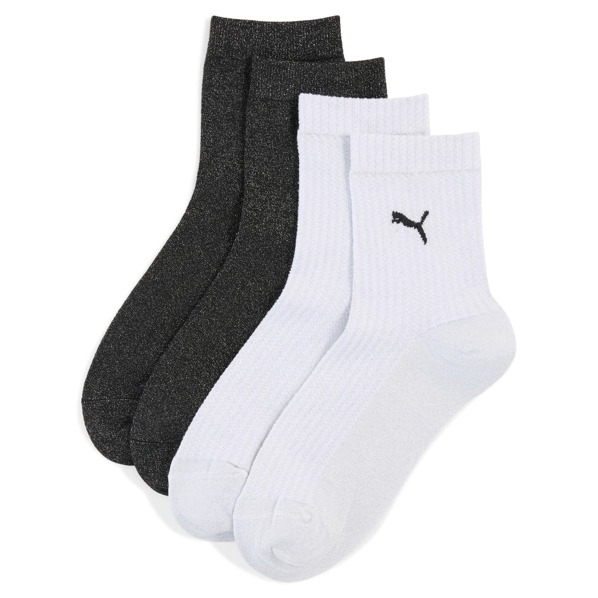 PUMA Korte sokken voor Dames, Zwart/Wit, Maat 35/38