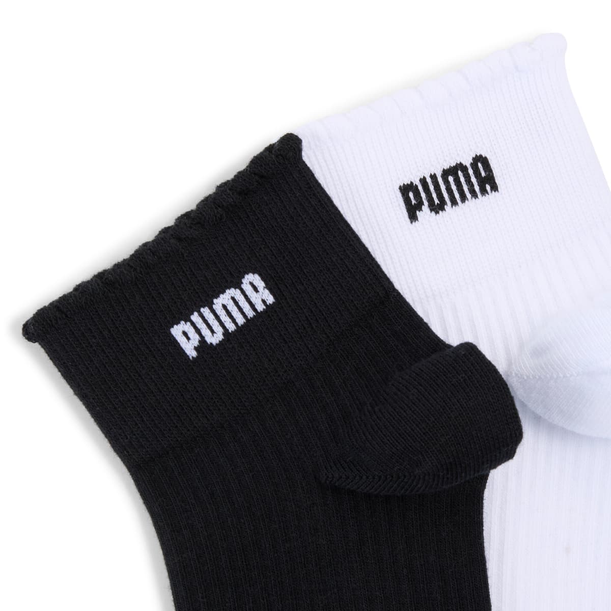 PUMA Quartersokken voor Dames, Zwart/Wit, Maat 35/38 thumbnail 2