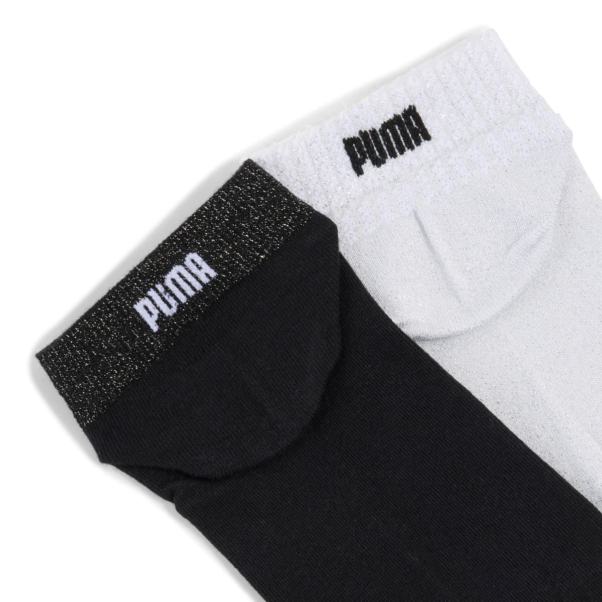 PUMA Sneakersokken dames (2 paar), Zwart/Wit, Maat 39/42 thumbnail 2