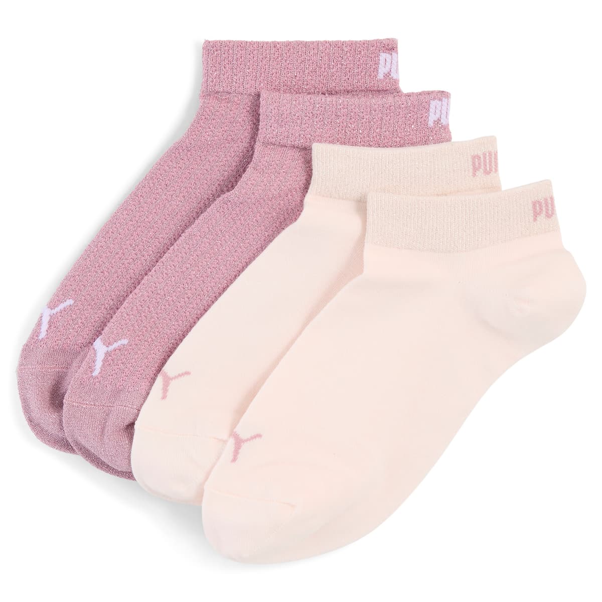 PUMA Sneakersokken dames (2 paar), Roze, Maat 39/42