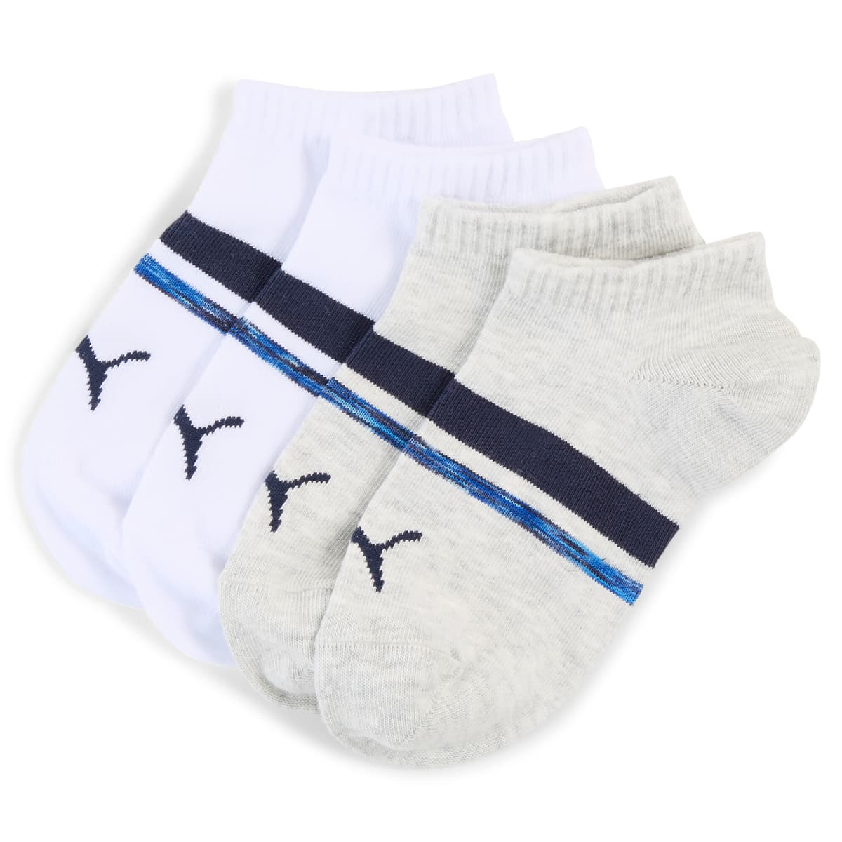 PUMA Sneakersokken, Blauw/Wit, Maat 31-34