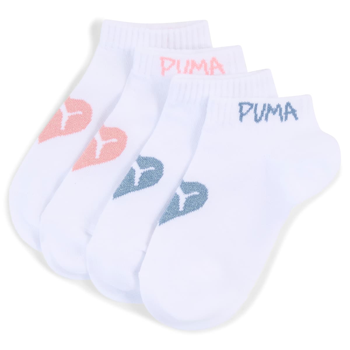 PUMA Sneakersokken, Roze/Wit, Maat 31-34