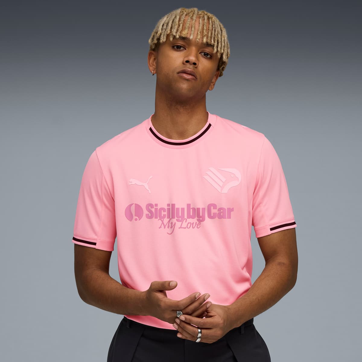 PUMA Palermo F.C. 25/26 Replica thuisshirt voor Heren, Roze, Maat XS thumbnail 6