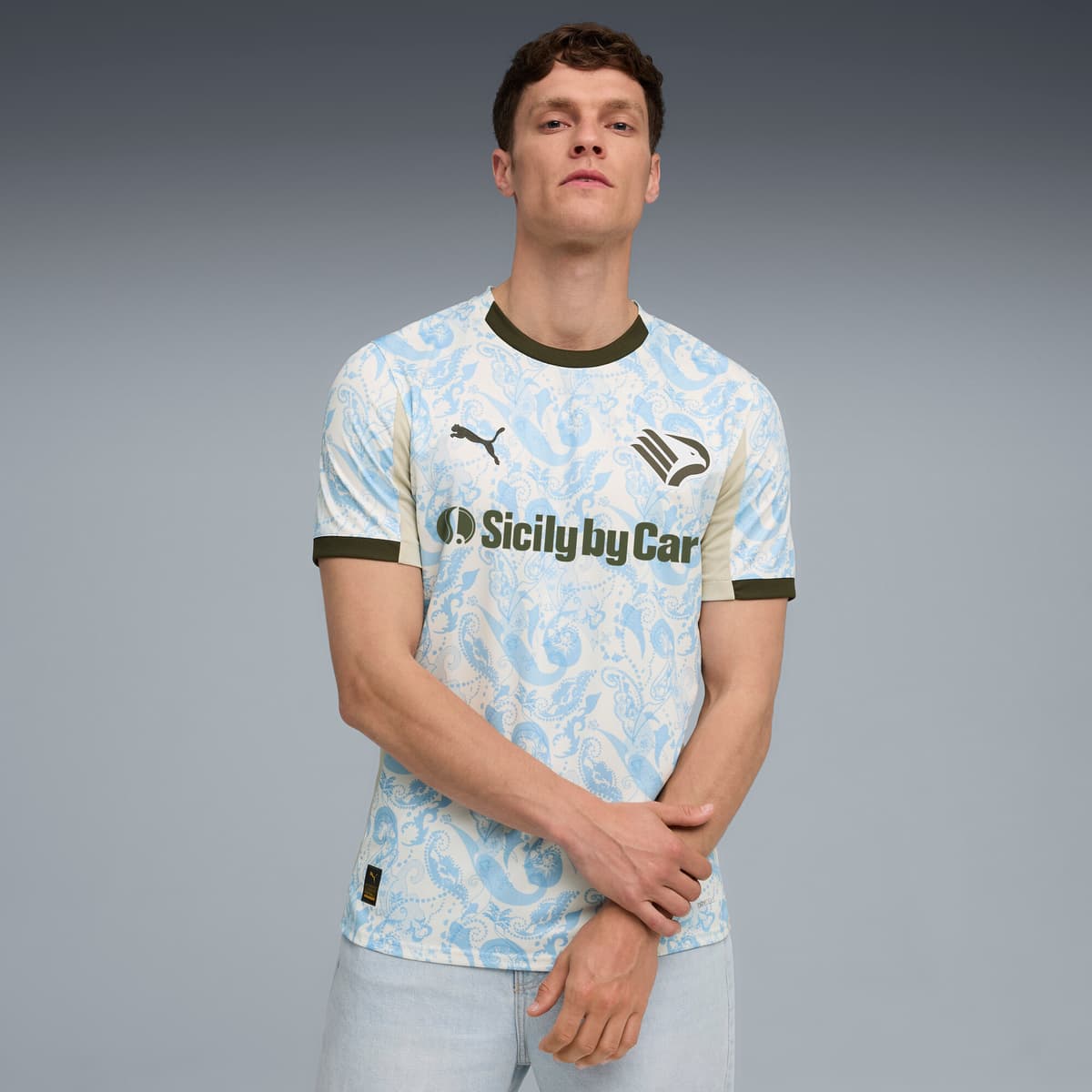 PUMA Palermo F.C. 25/26 Replica derde shirt voor Heren, Blauw/Wit, Maat L thumbnail 6