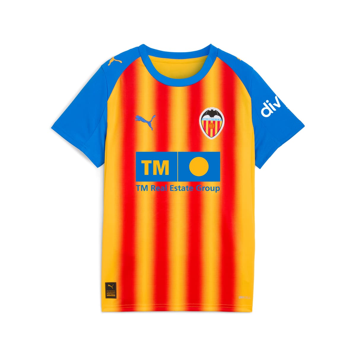 PUMA Valencia CF 25/26 derde shirt, Rood/Geel, Maat 15-16Y thumbnail 3