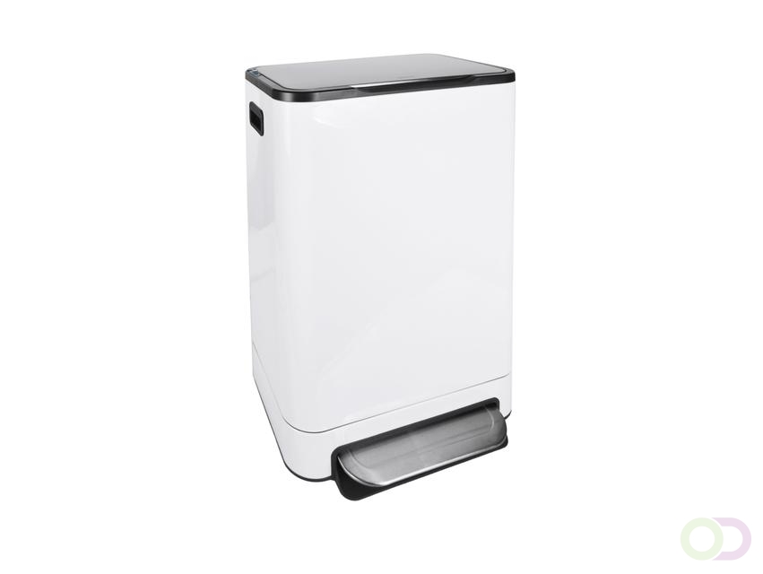 Pedaalemmer Desq 40 liter RVS wit