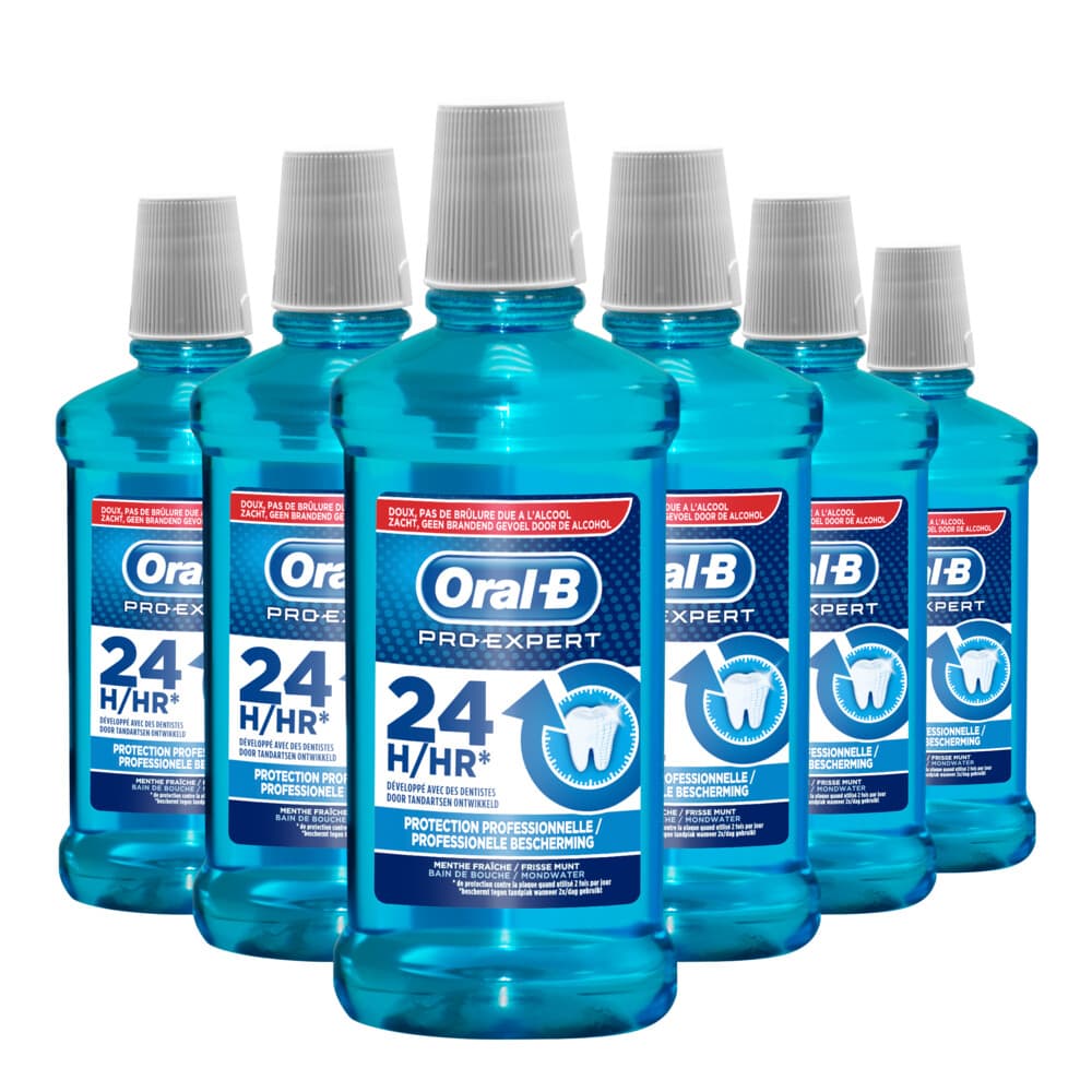 2+2 gratis: 6x Oral-B Mondwater Pro-Expert Professionele Bescherming 500 ml