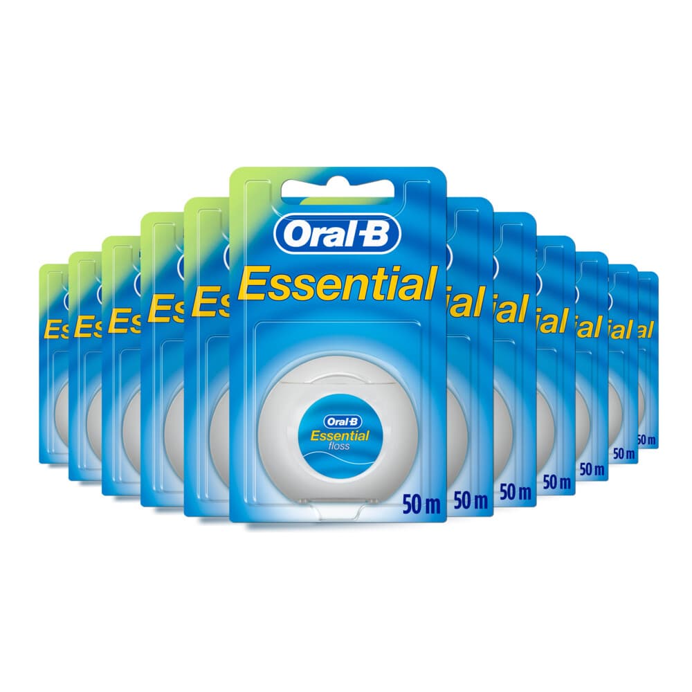 2+2 gratis: 12x Oral-B Essential Floss Mint 50 meter