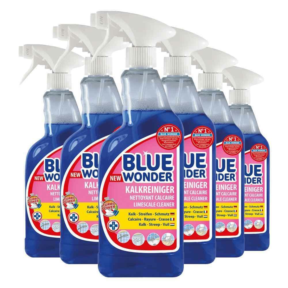 6x Blue Wonder Kalkreiniger Spray 750 ml
