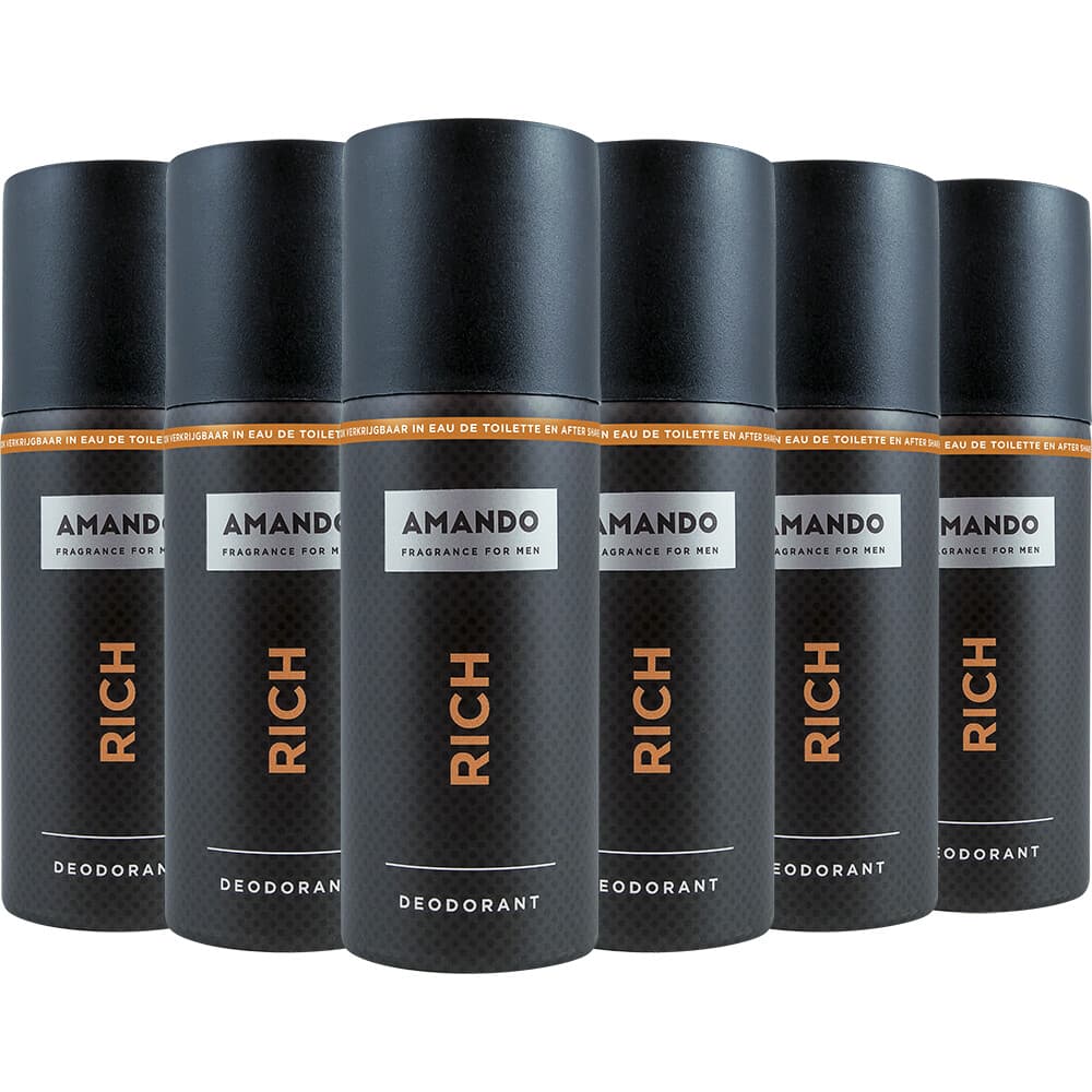 6x Amando Deodorant Rich 150 ml