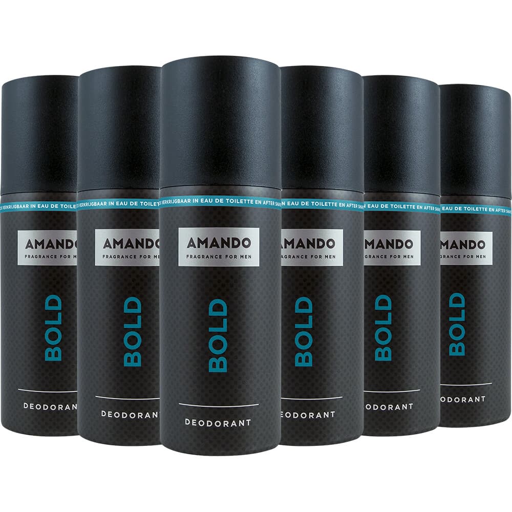 6x Amando Deodorant Bold 150 ml
