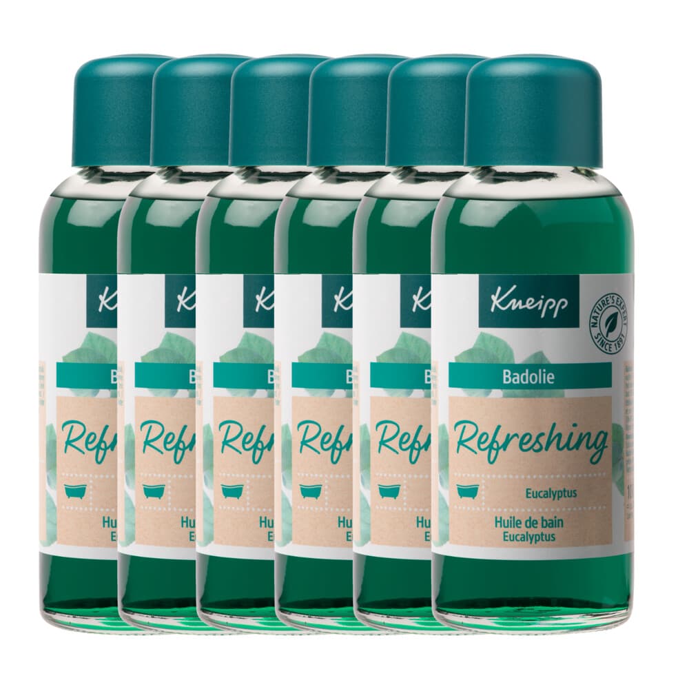 6x Kneipp Badolie Refreshing Eucalyptus 100 ml