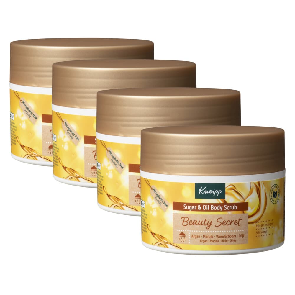 4x Kneipp Sugar&Oil Body Scrub Beauty Secret 220 gr