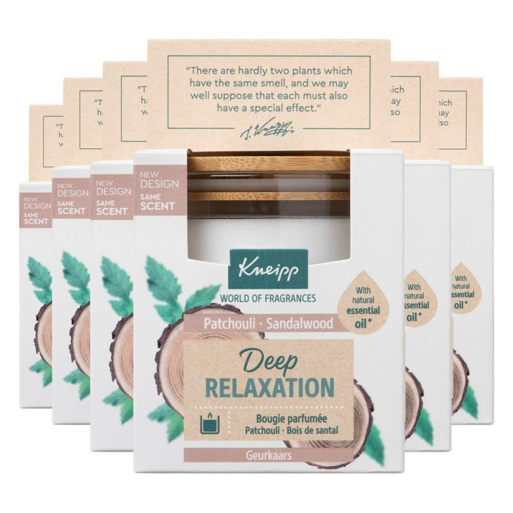 6x Kneipp Geurkaars Deep Relaxation - Sandalwood en Patchouli