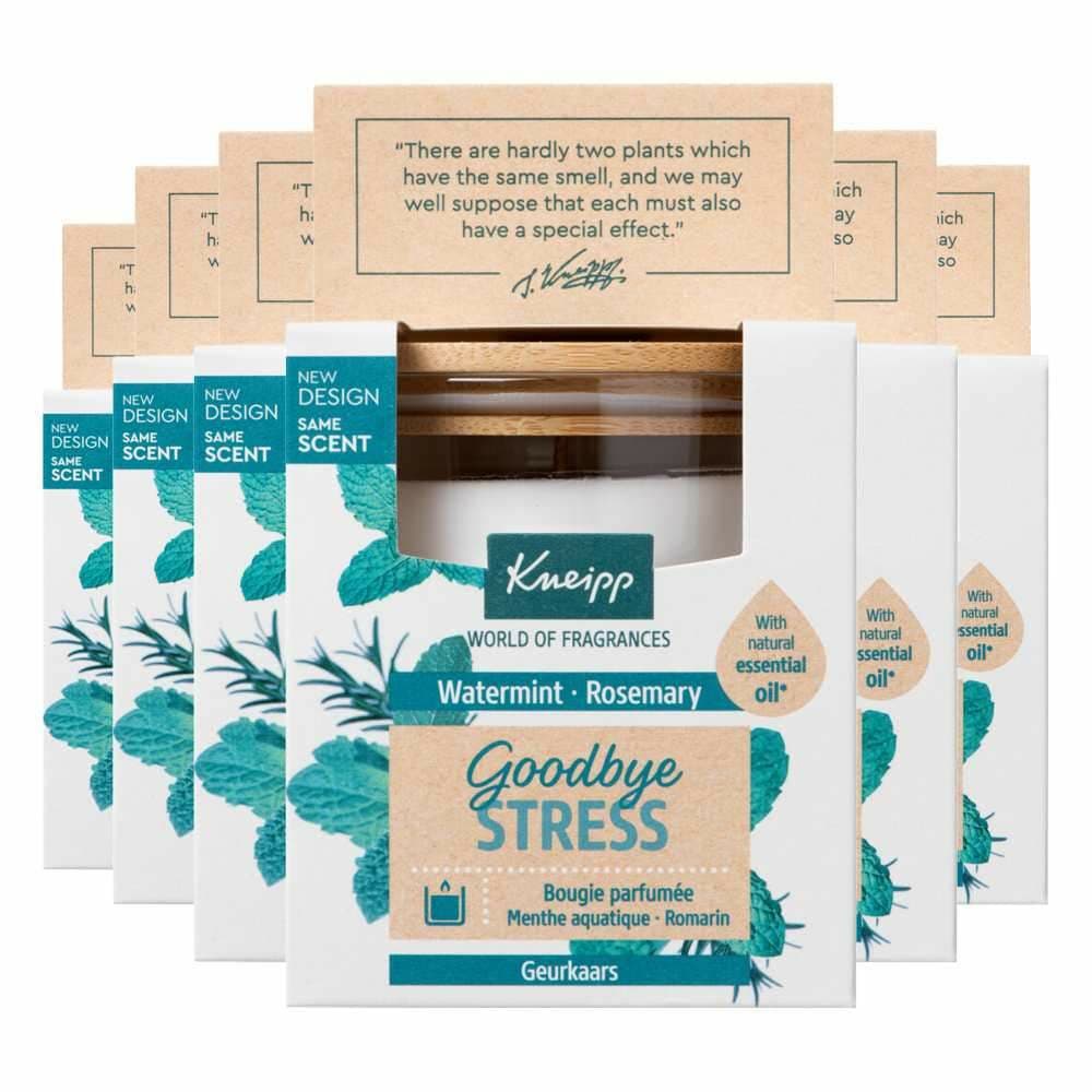 6x Kneipp Geurkaars Goodbye Stress - Watermint en Rosemary