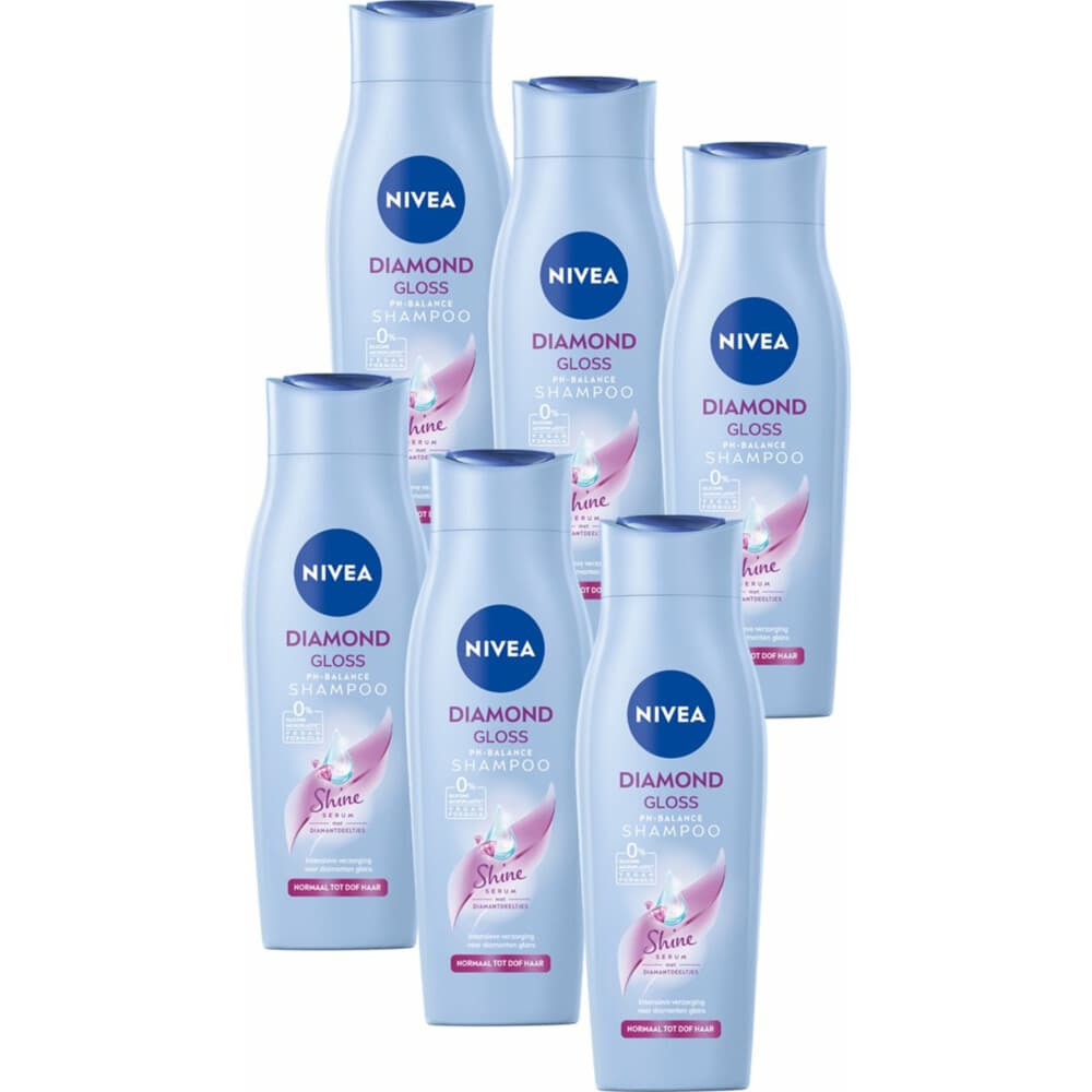 6x NIVEA Shampoo Diamond Gloss Care 250 ml
