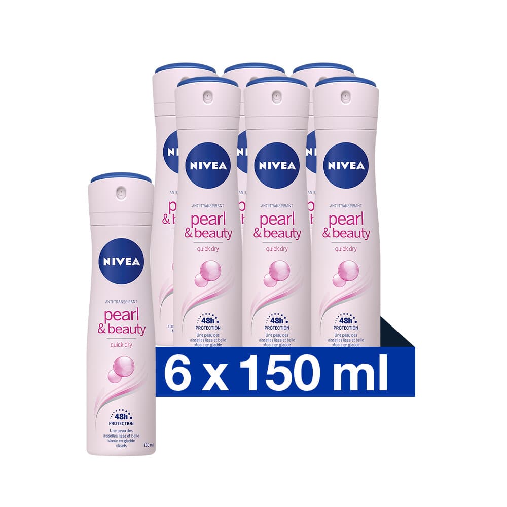 6x NIVEA Deodorant Spray Pearl&Beauty 150 ml