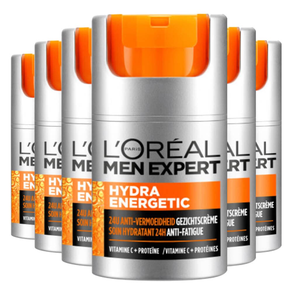 6x L'Oréal Men Expert Hydraterende Dagcrème 50 ml