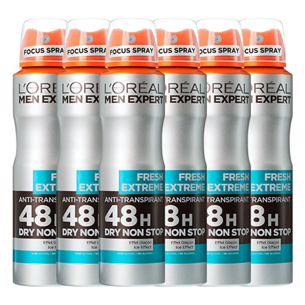 6x L'Oréal Men Expert Deodorant Spray Fresh Extreme 150 ml