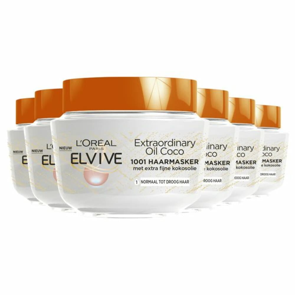 6x L'Oréal Elvive Extraordinary Oil Haarmasker Kokos 300 ml