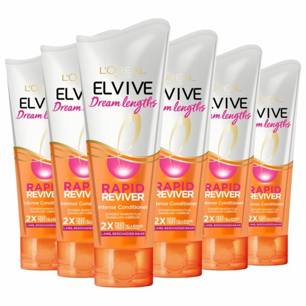 6x L'Oréal Elvive Dream Lengths Rapid Reviver Conditioner 200 ml