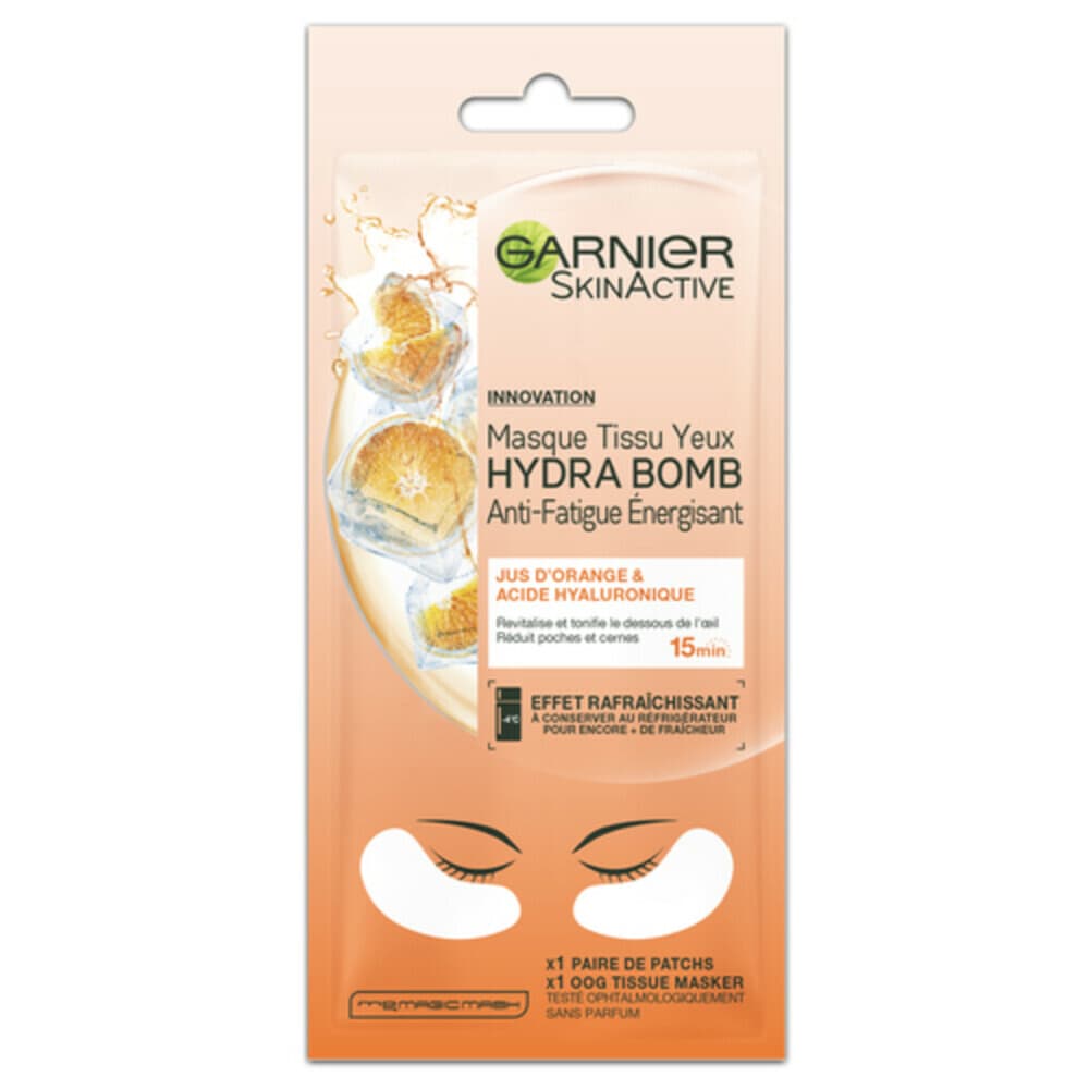 20x Garnier SkinActive Tissue Oogmasker Hydra Bomb Orange