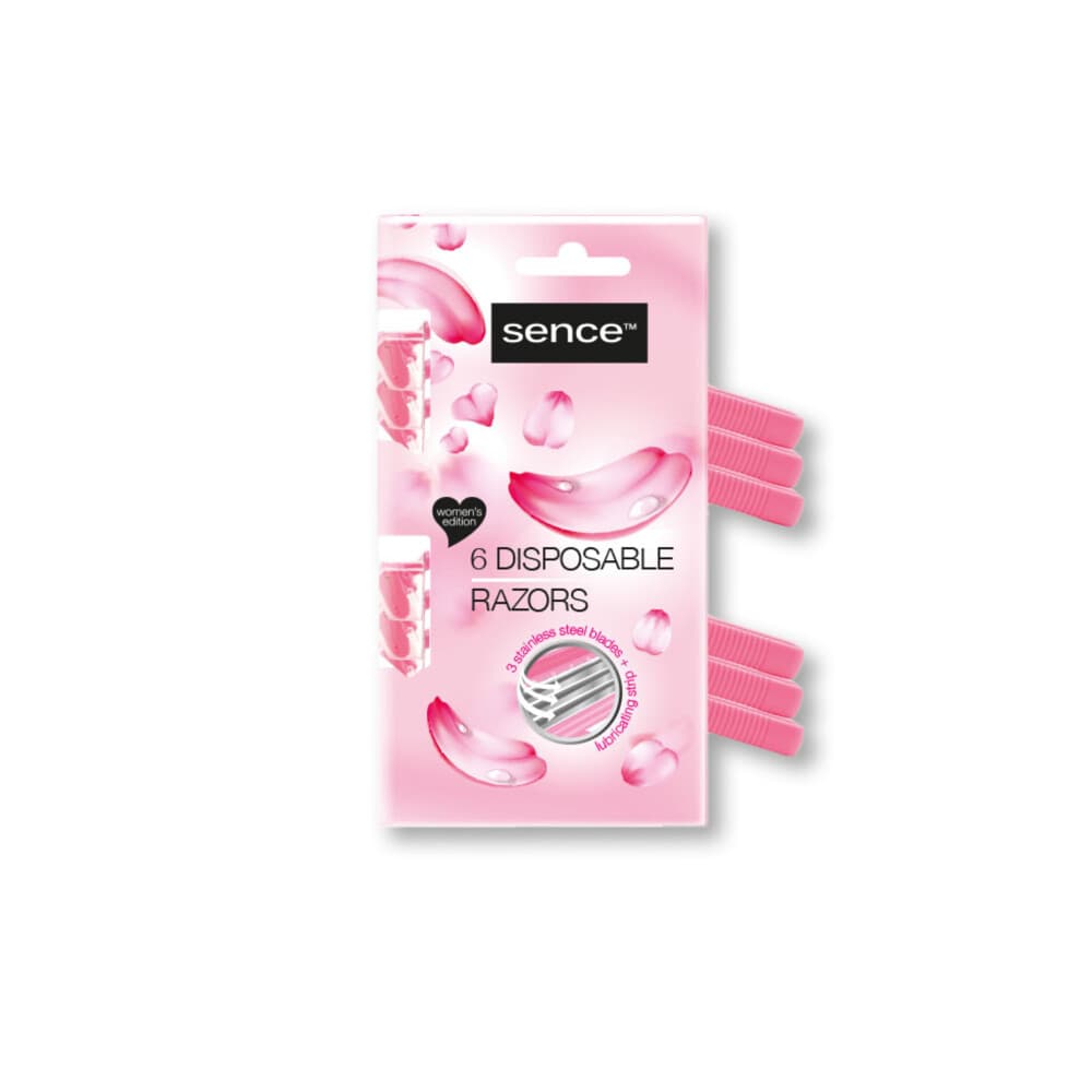 3x Sence Wegwerpmesjes Three Blades Vrouwen 6 stuks
