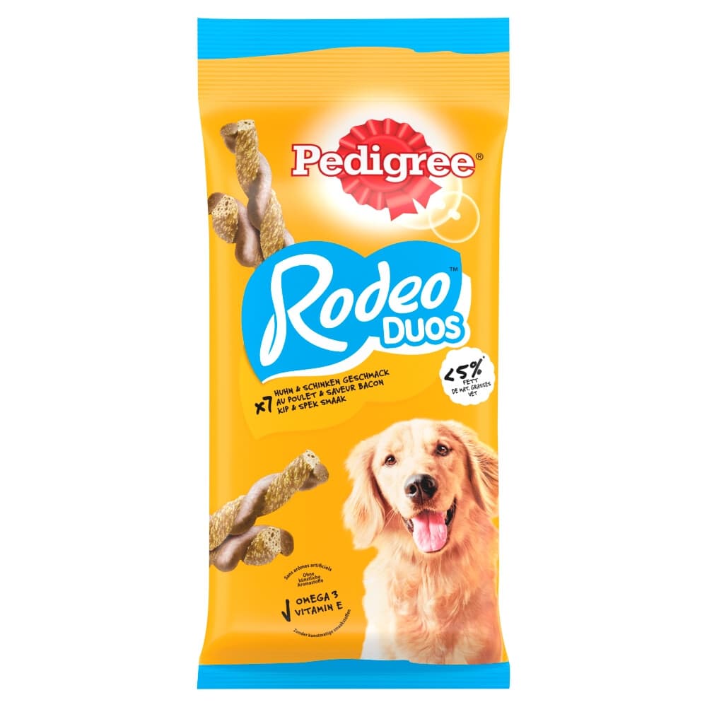 Pedigree Rodeo Kauwsticks Duo Hondensnacks Kip&Bacon 123 gr