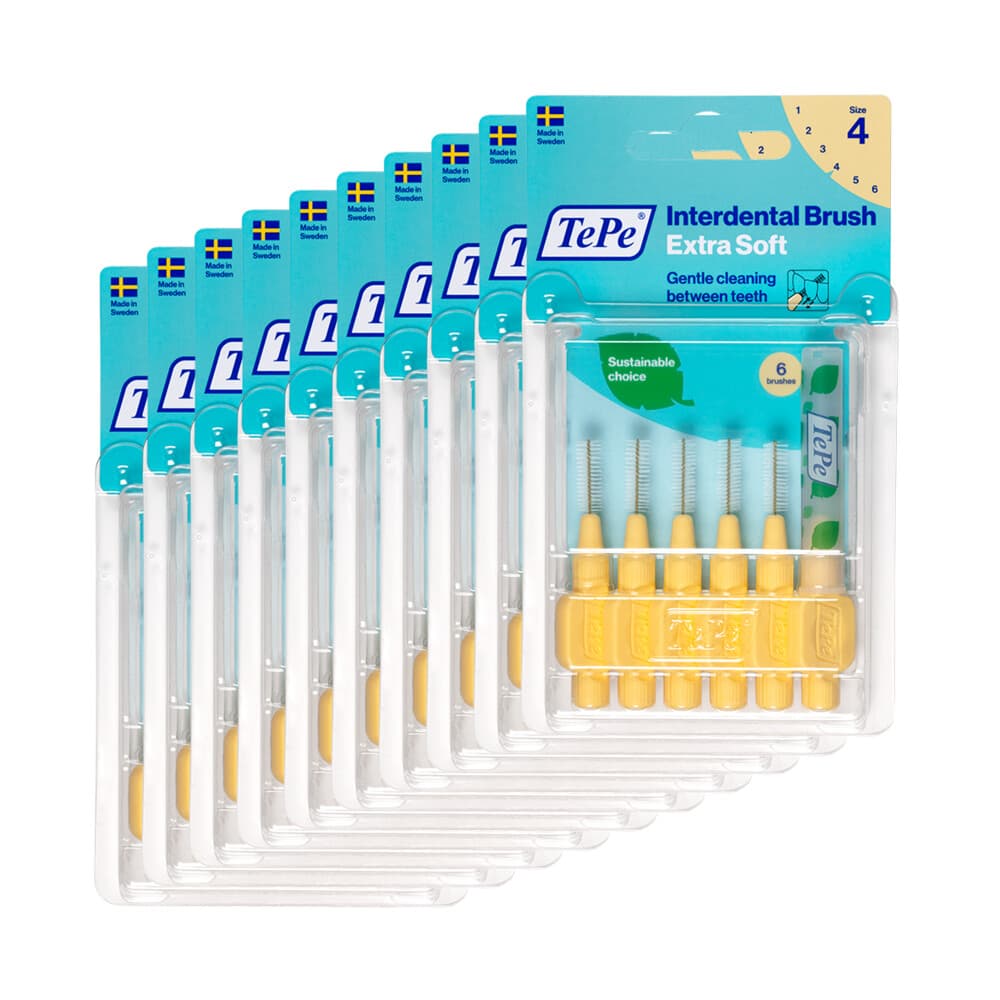 10x TePe Ragers Extra Zacht 0,7 mm Lichtgeel 6 stuks