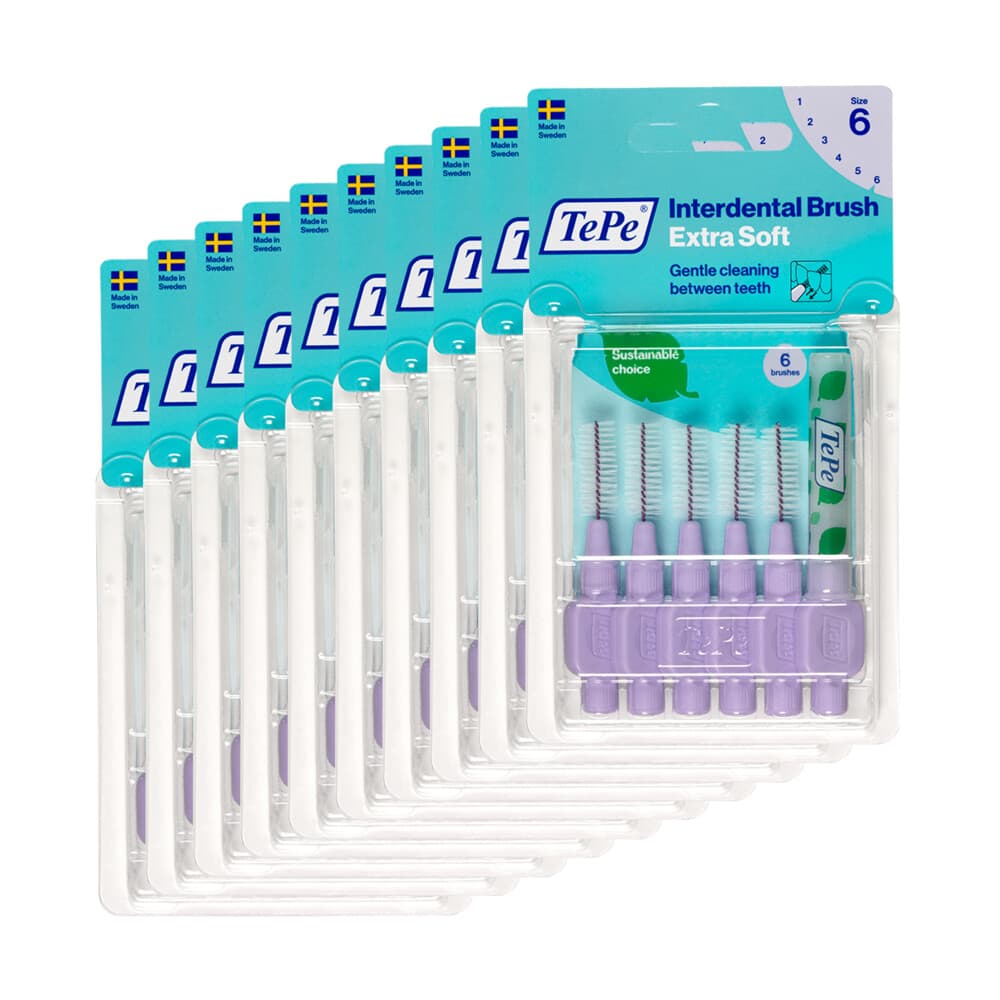 10x TePe Ragers Extra Zacht 1,1 mm Lichtlila 6 stuks