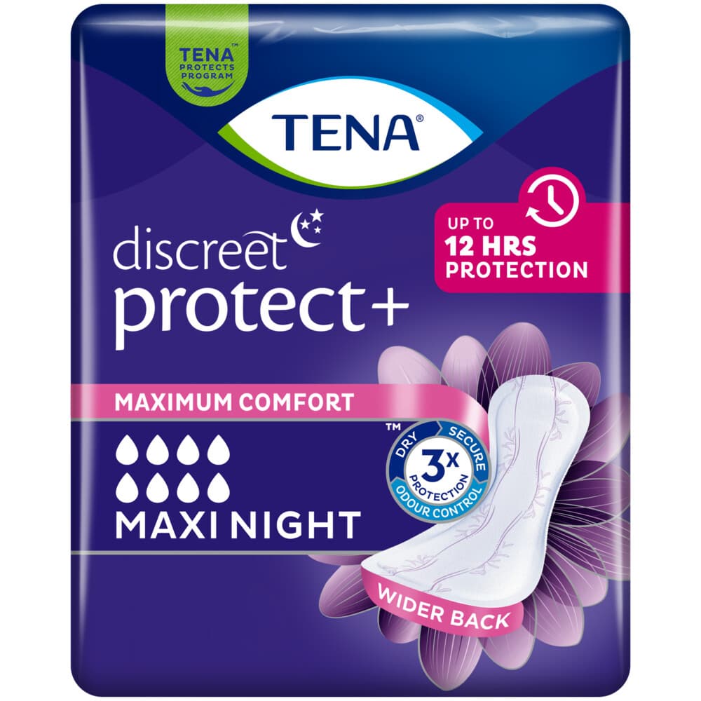 6x TENA Discreet Maxi Night 12 stuks