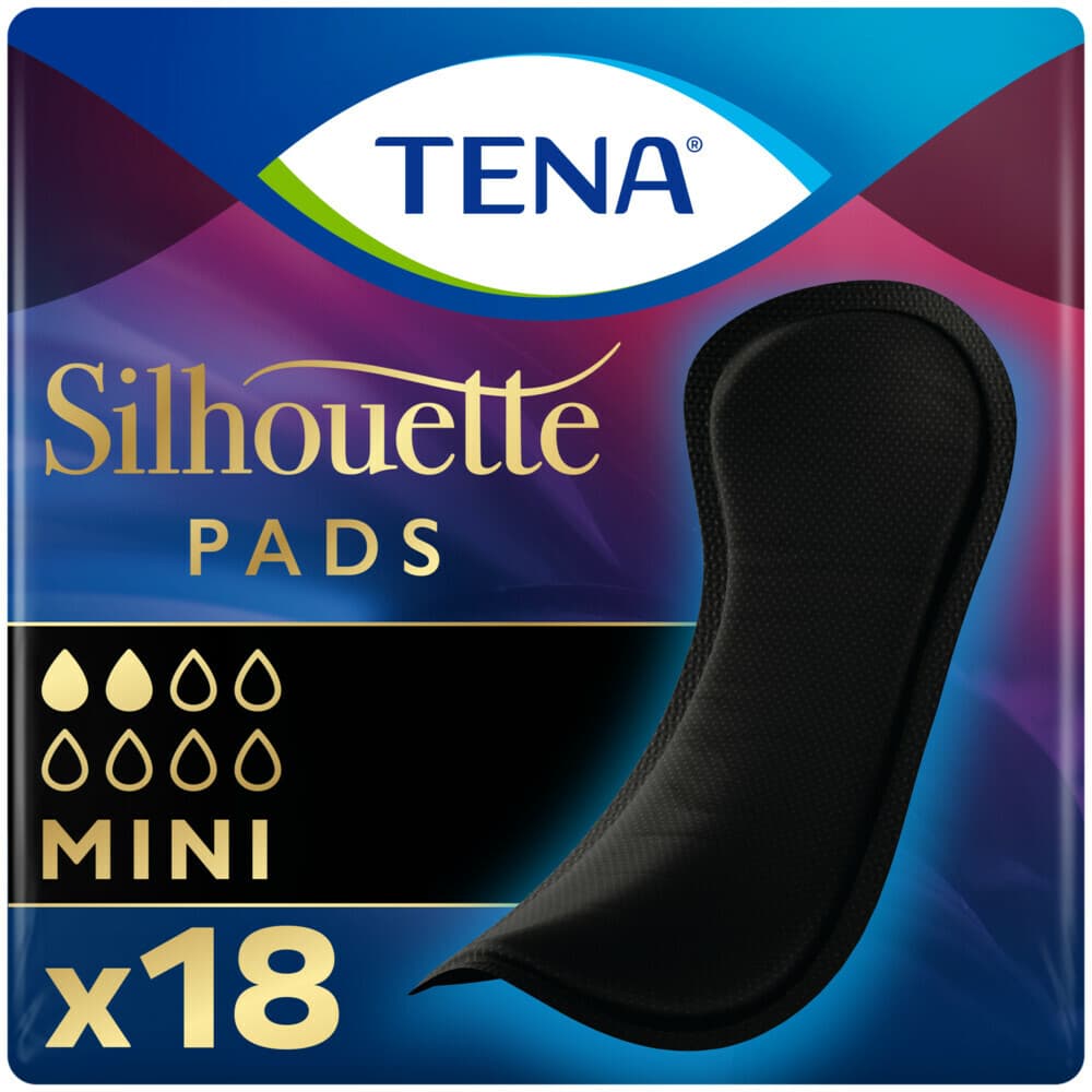 TENA Silhouette Pads Black Mini 18 stuks
