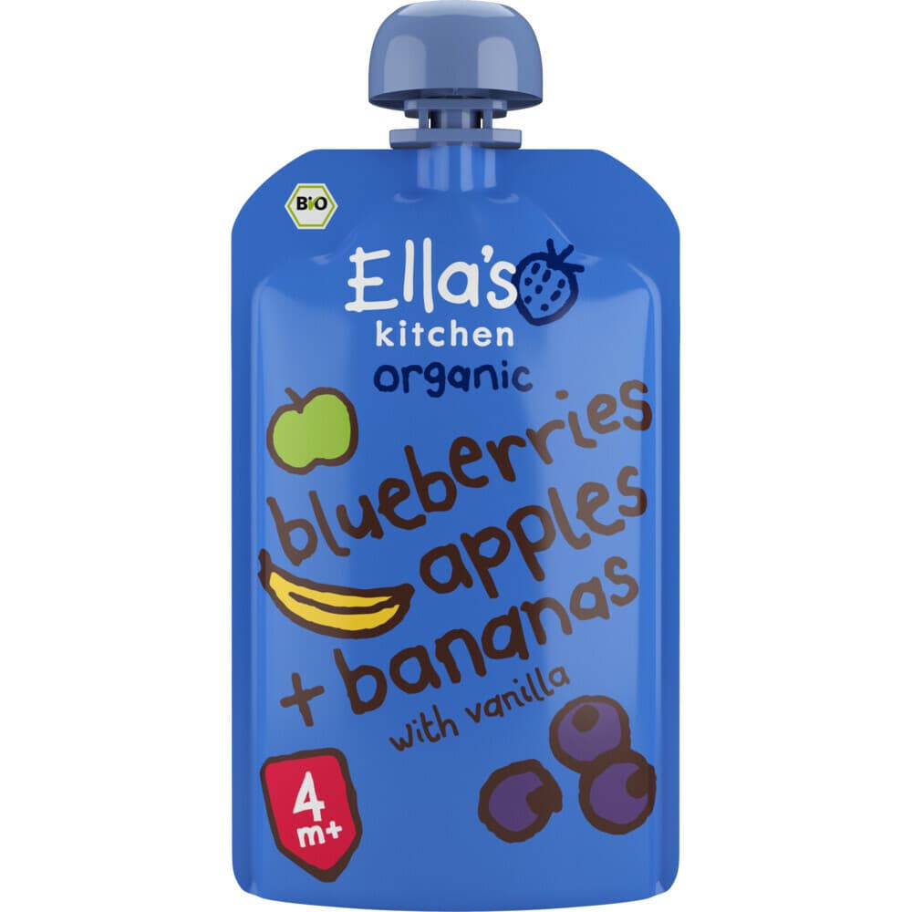 Ella's Kitchen Knijpzakje 4+ m Blauwe Bes Appel Banaan 120 gr