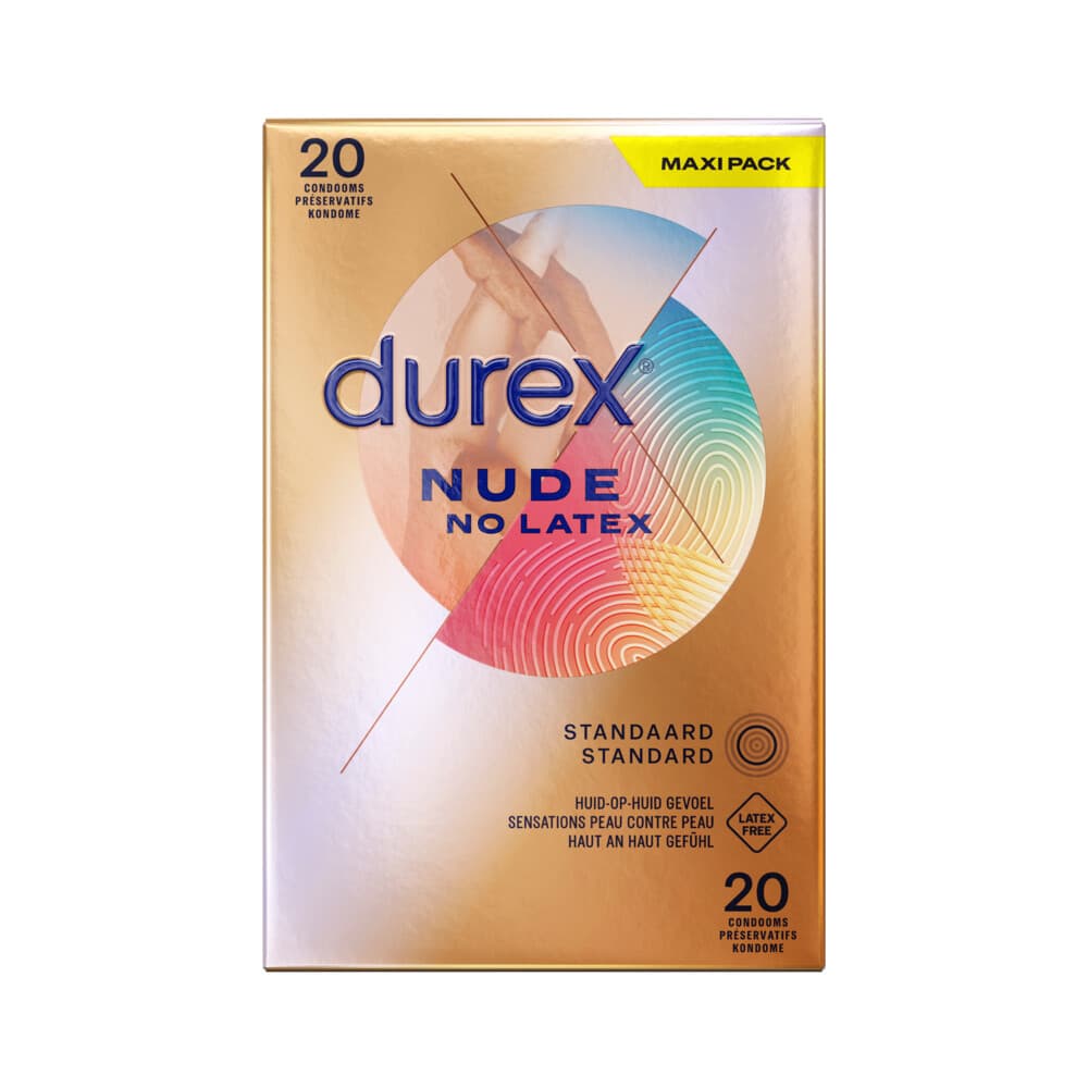 3x Durex Condooms Nude Latex Vrij 20 stuks