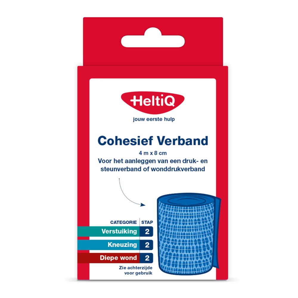 HeltiQ Cohesief Verband 4 m x 8 cm